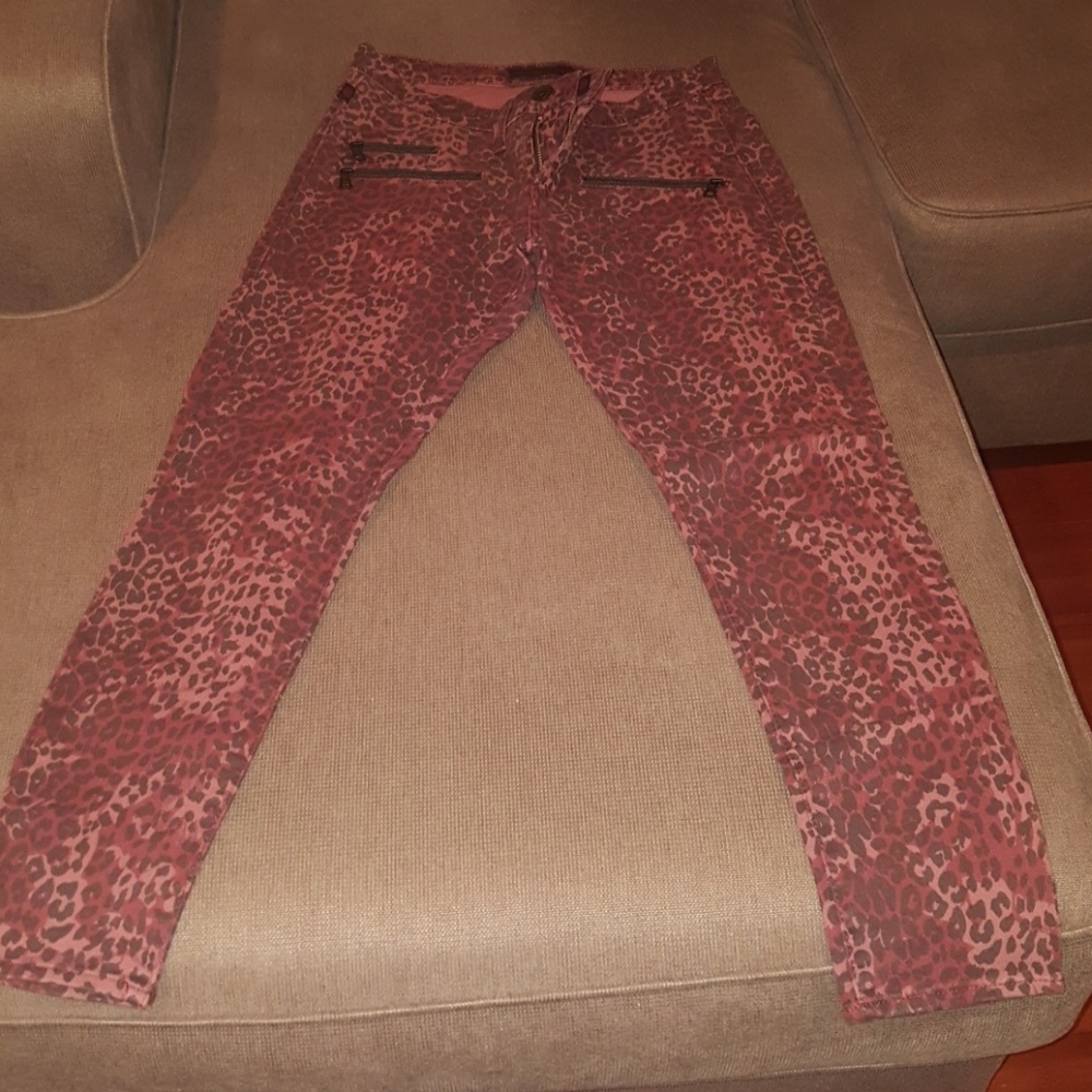 Cheetah print jeans